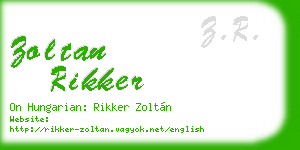 zoltan rikker business card